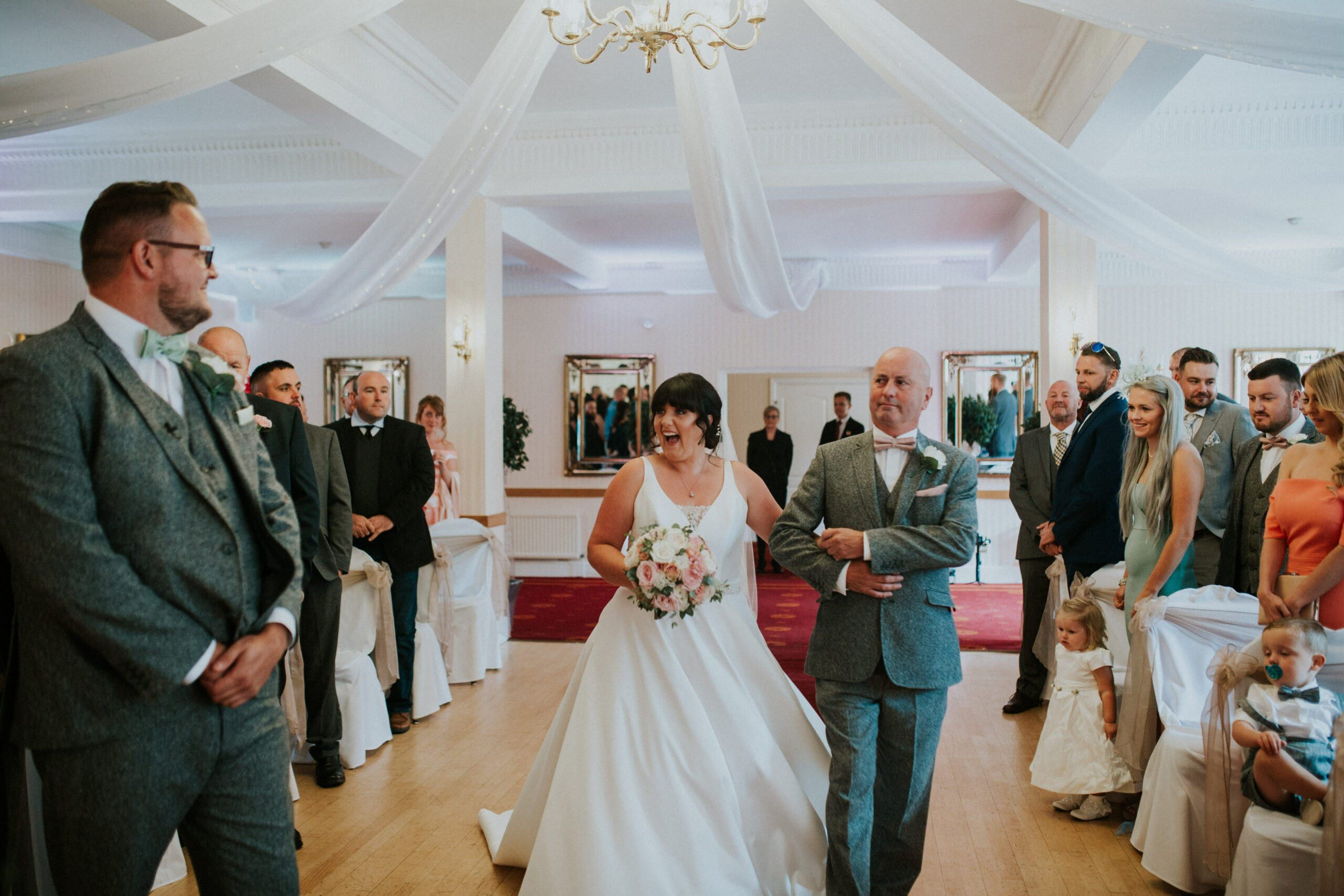 bride walking down the aisle 