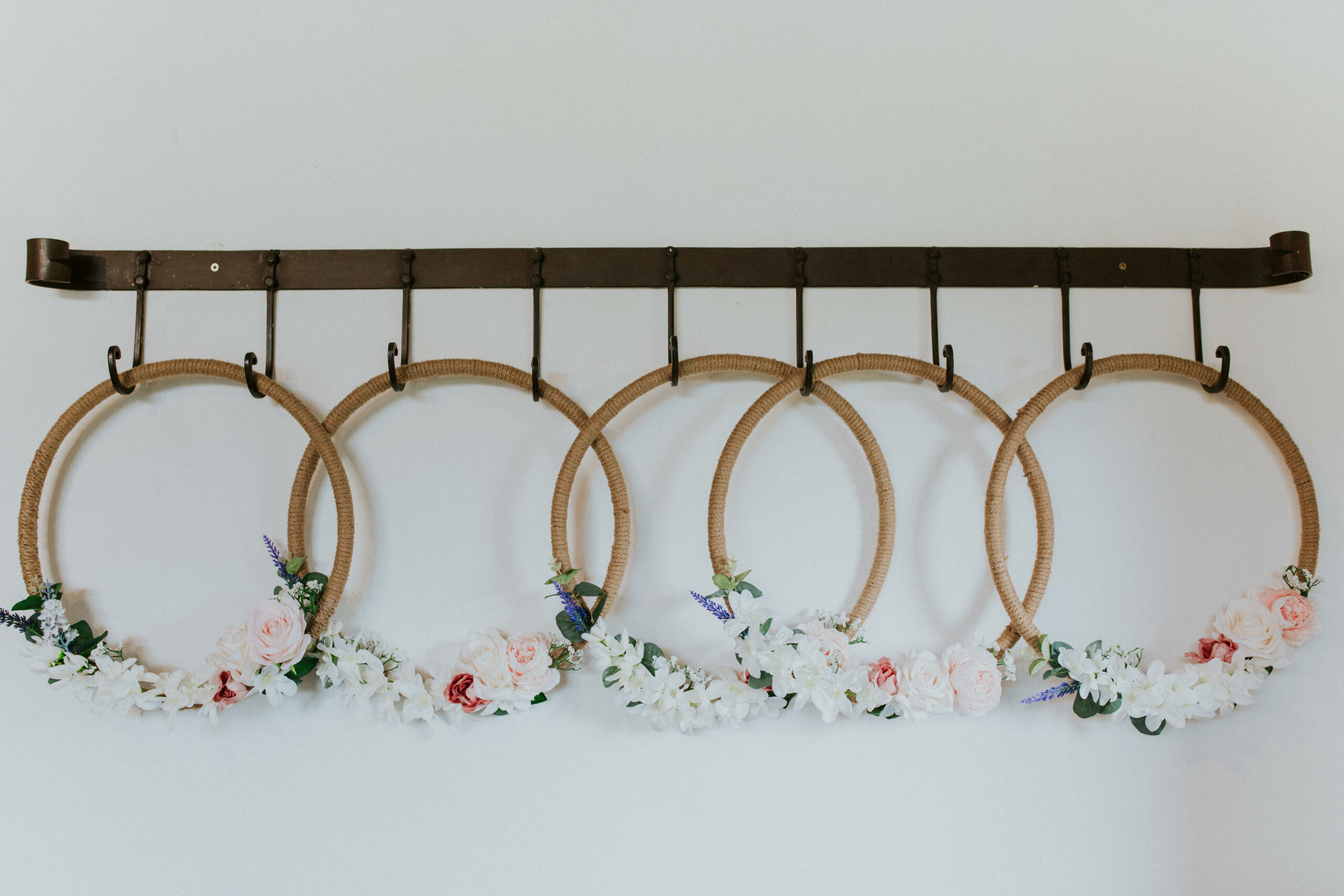 flower hoops for the bridesmaids 