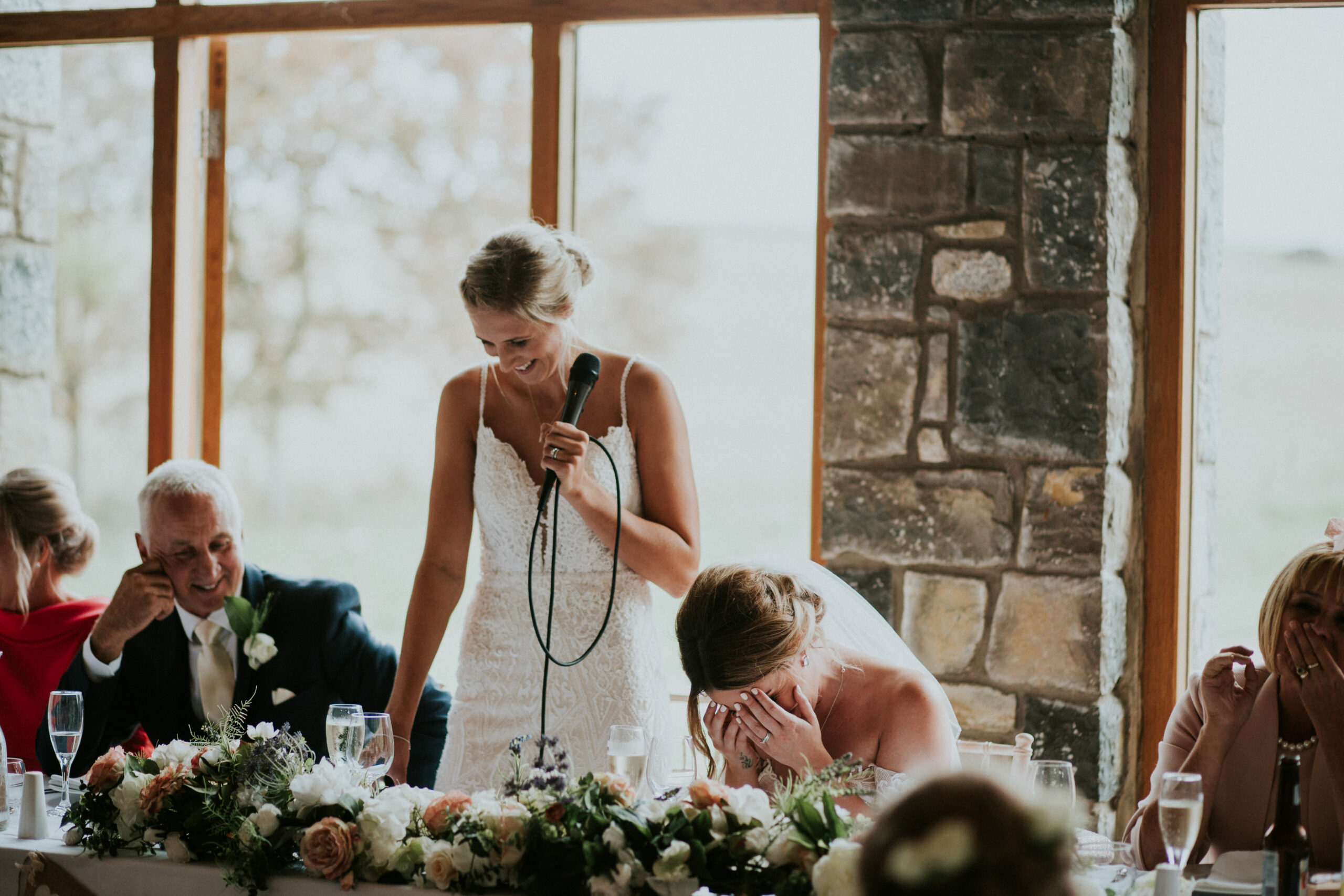 bride giving a speech 