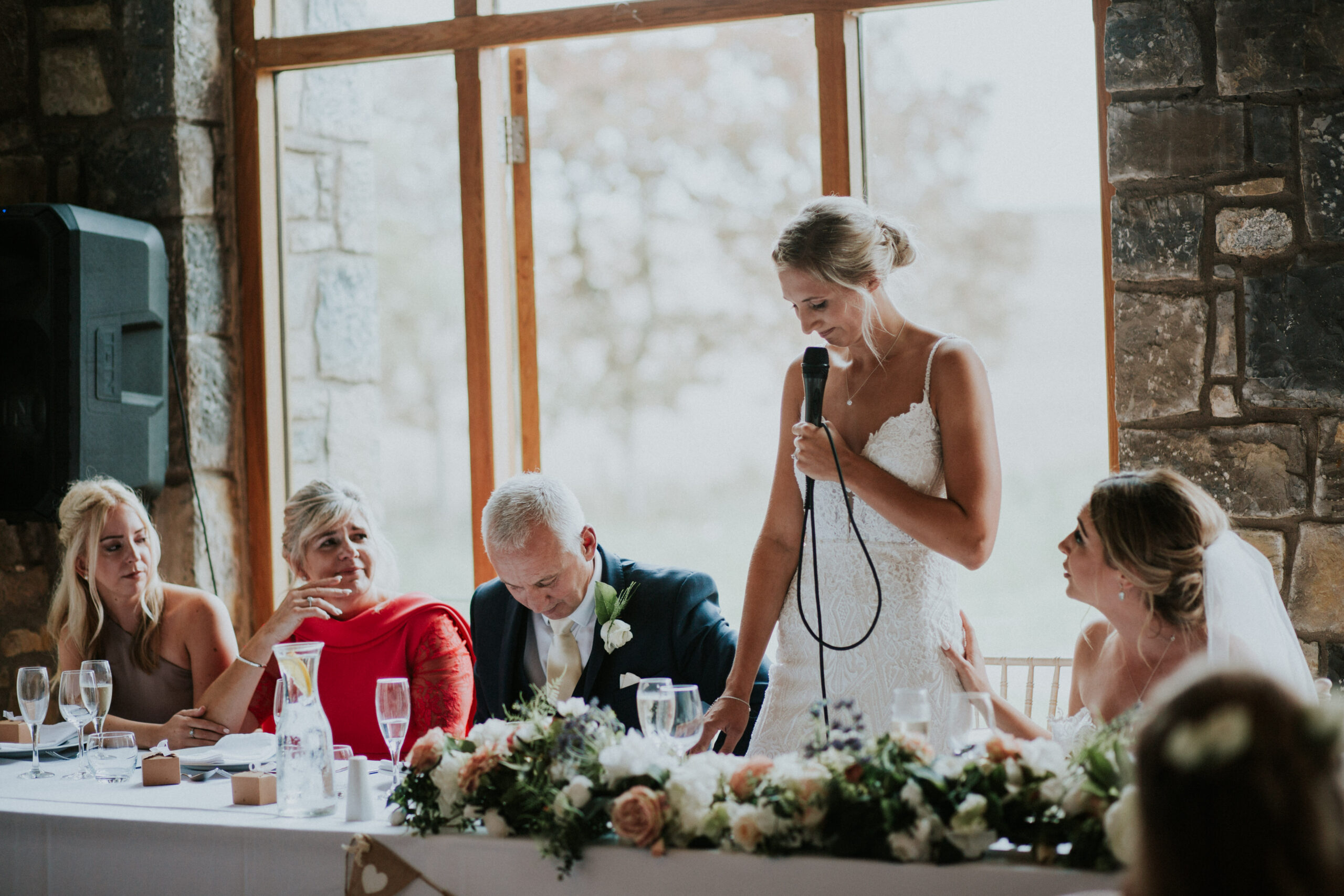 bride giving a speech 