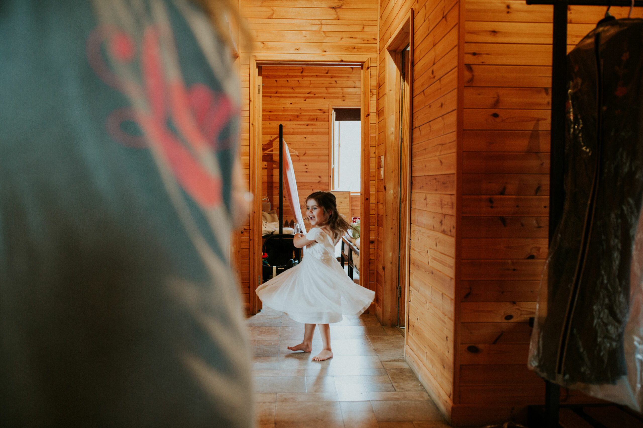 flower girl swirling