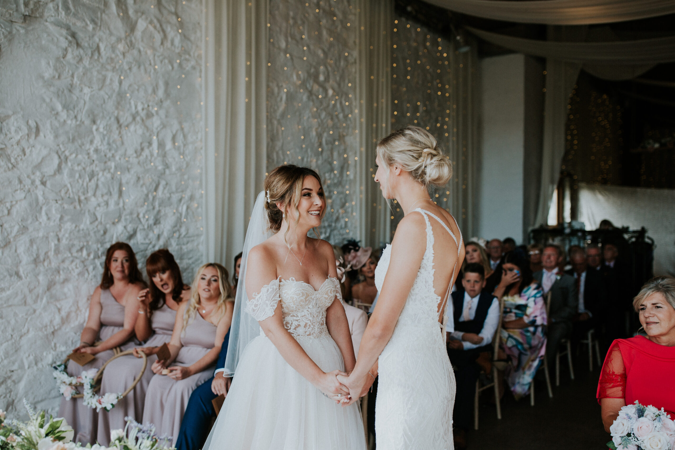 brides exchanging their vows 