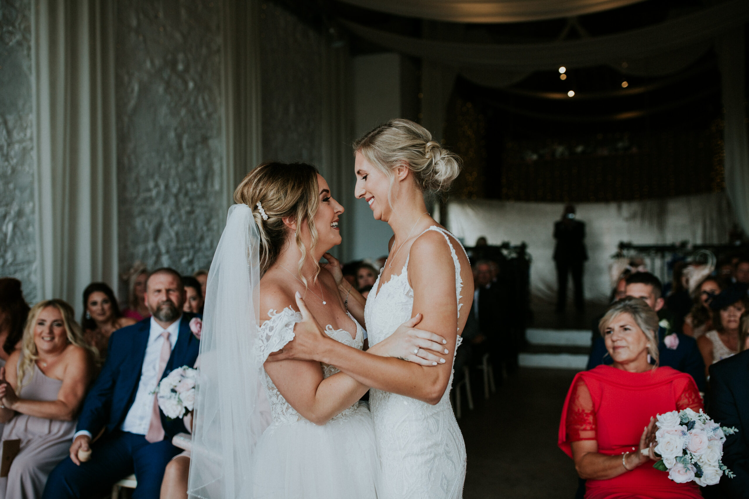 brides exchanging their vows 