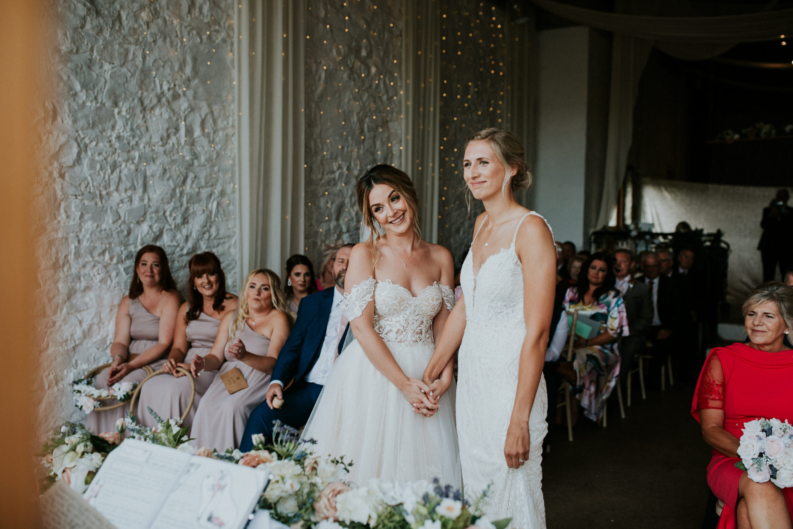 brides exchanging their vows 