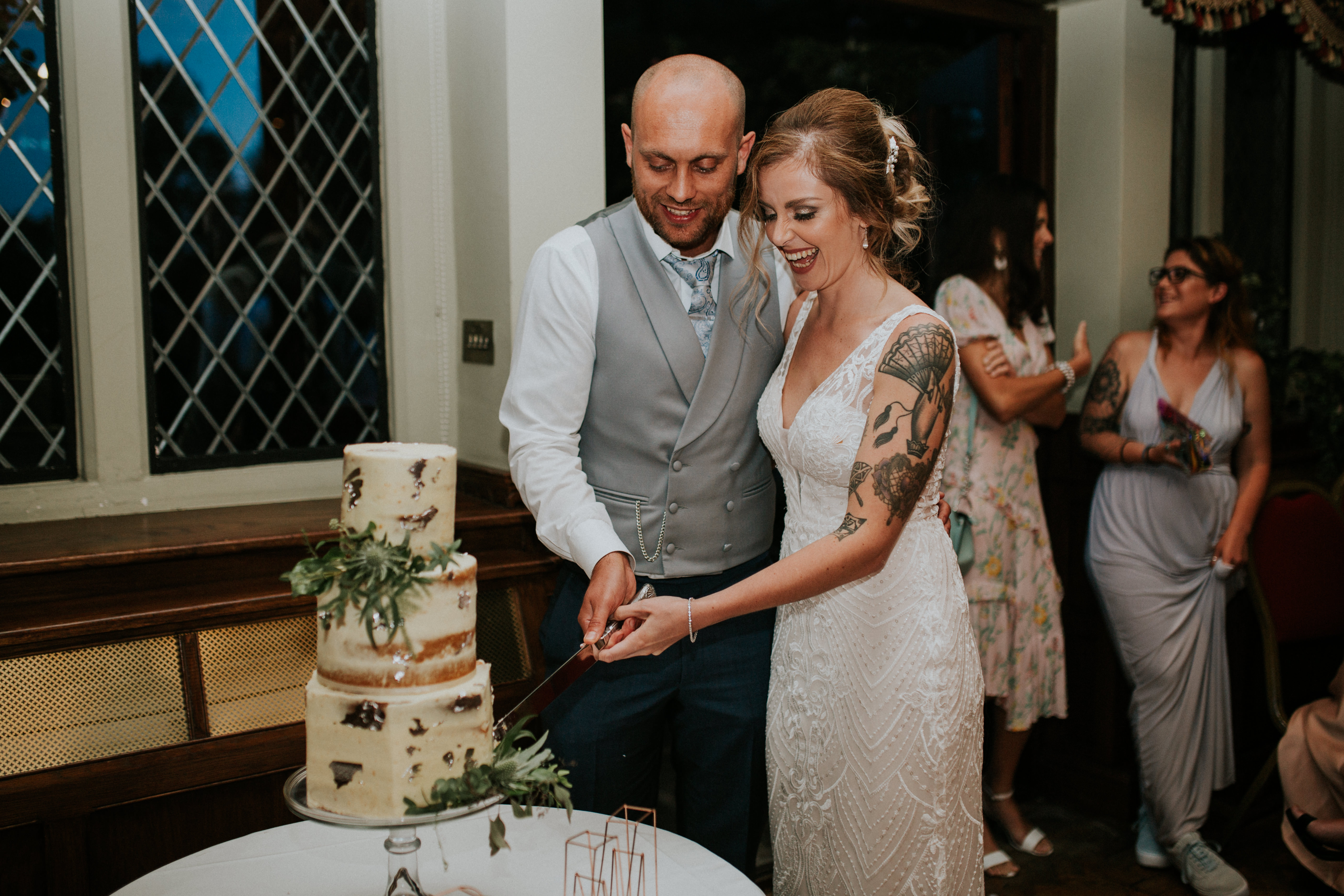 cutting the cake 