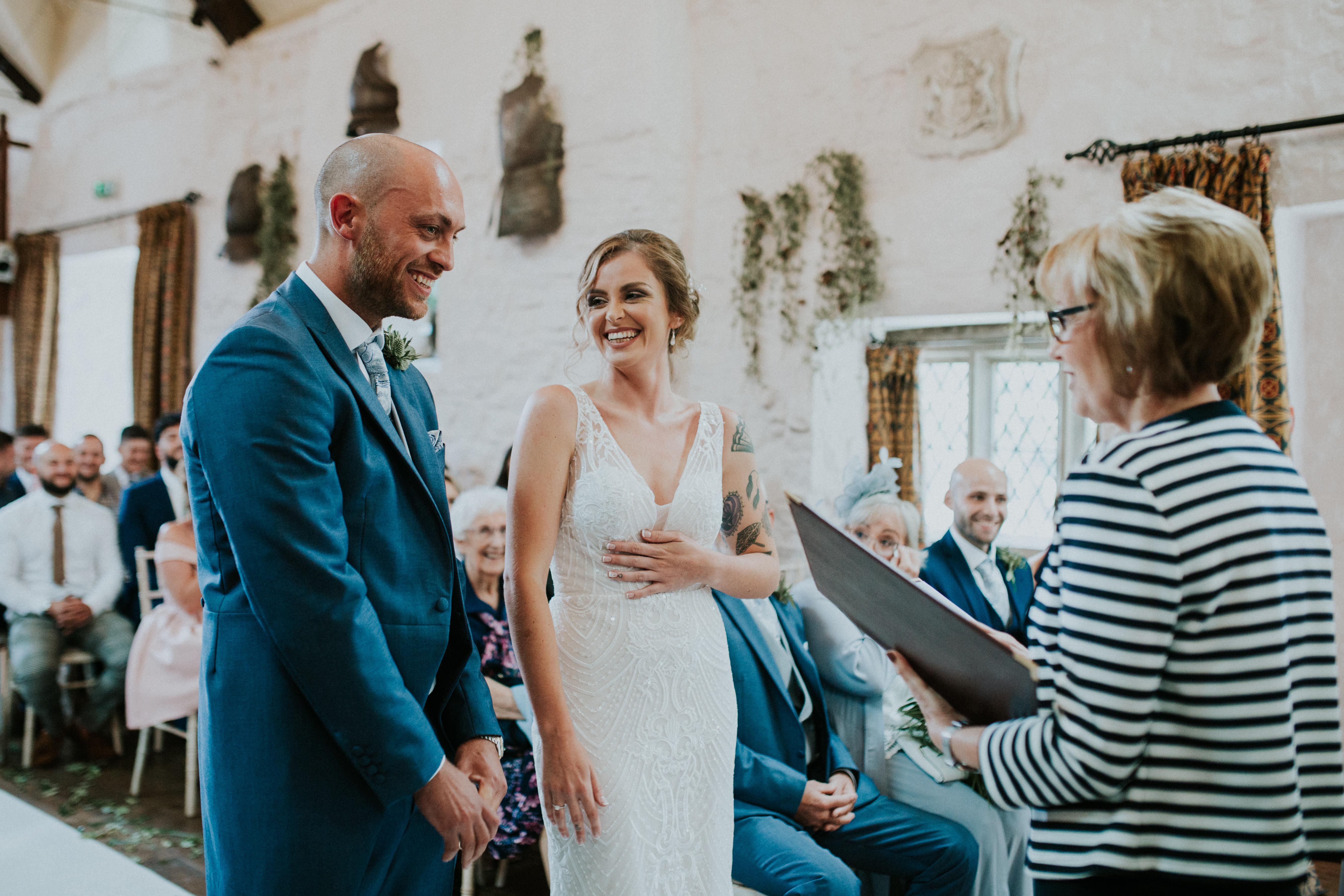 bride laughing 