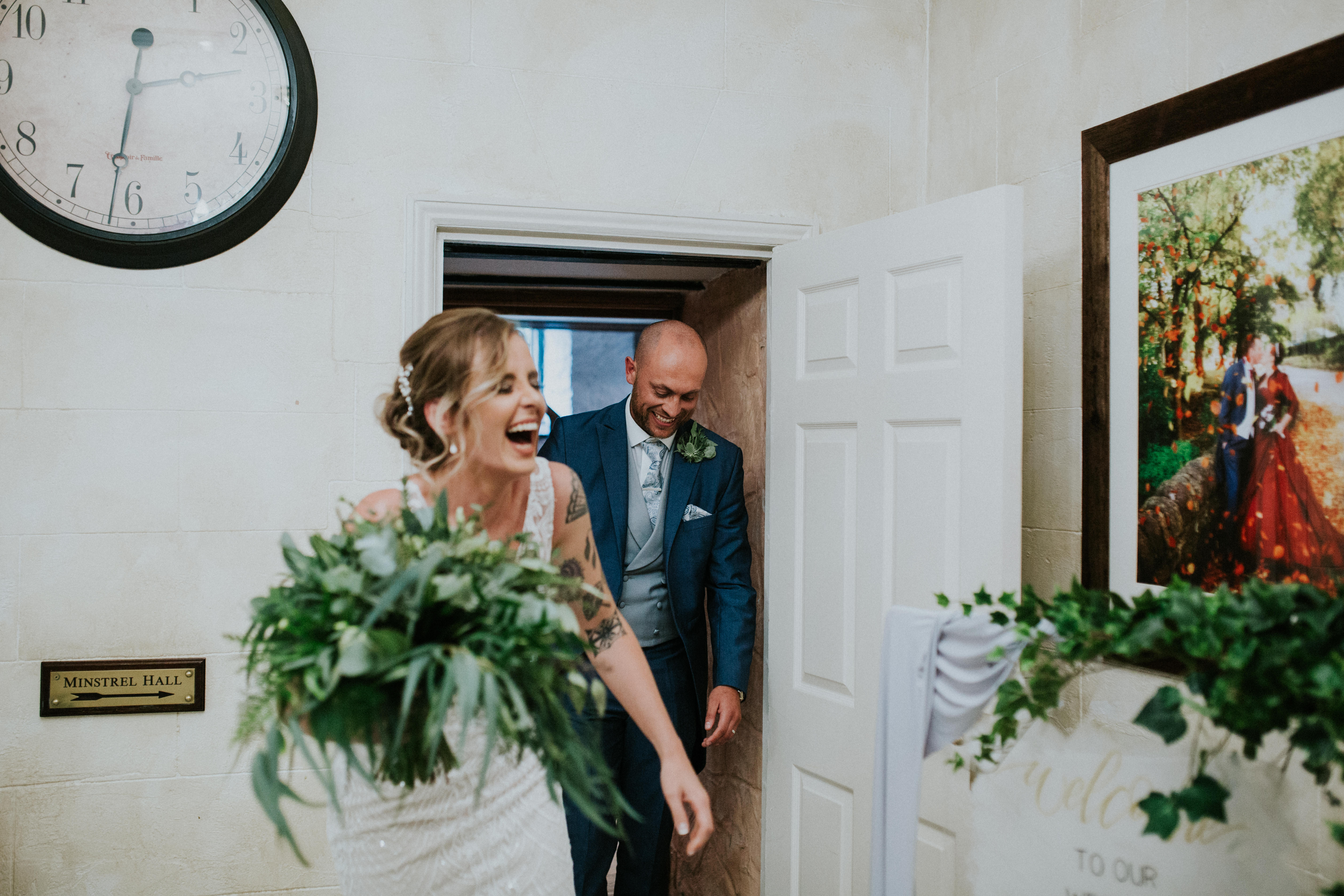 bride laughing 