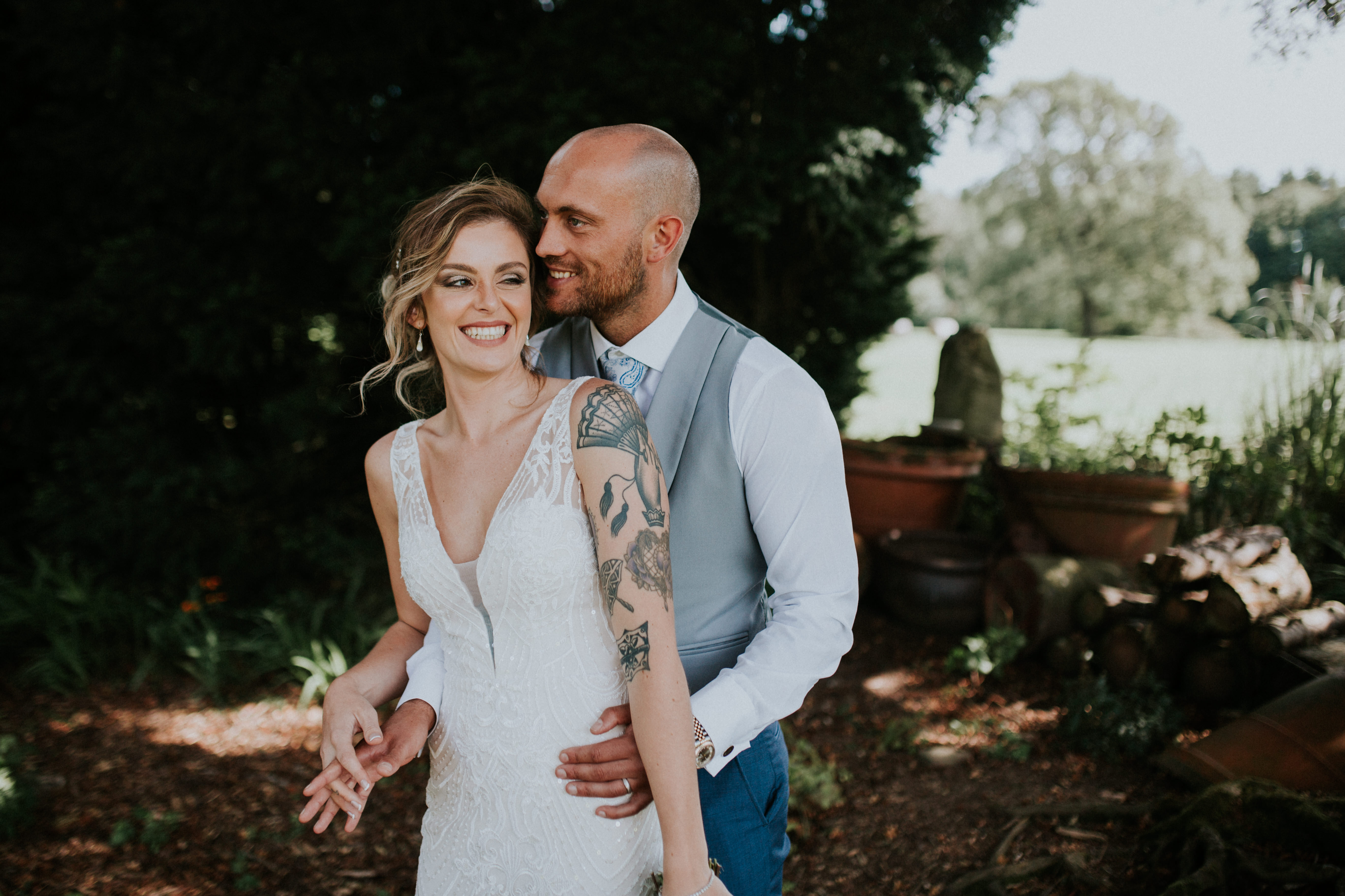 bride and groom portraits 