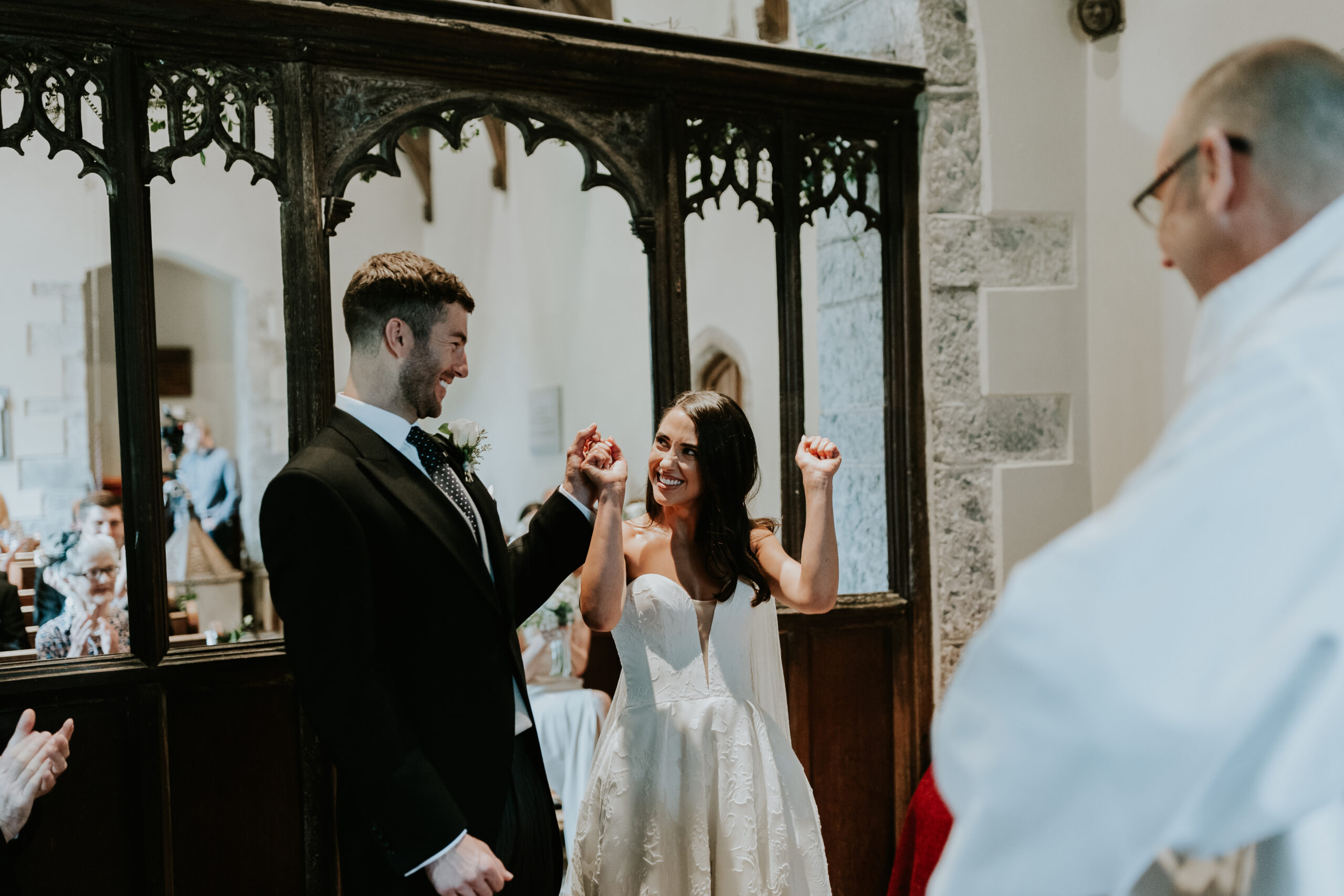 Bride and groom during the ceremony 