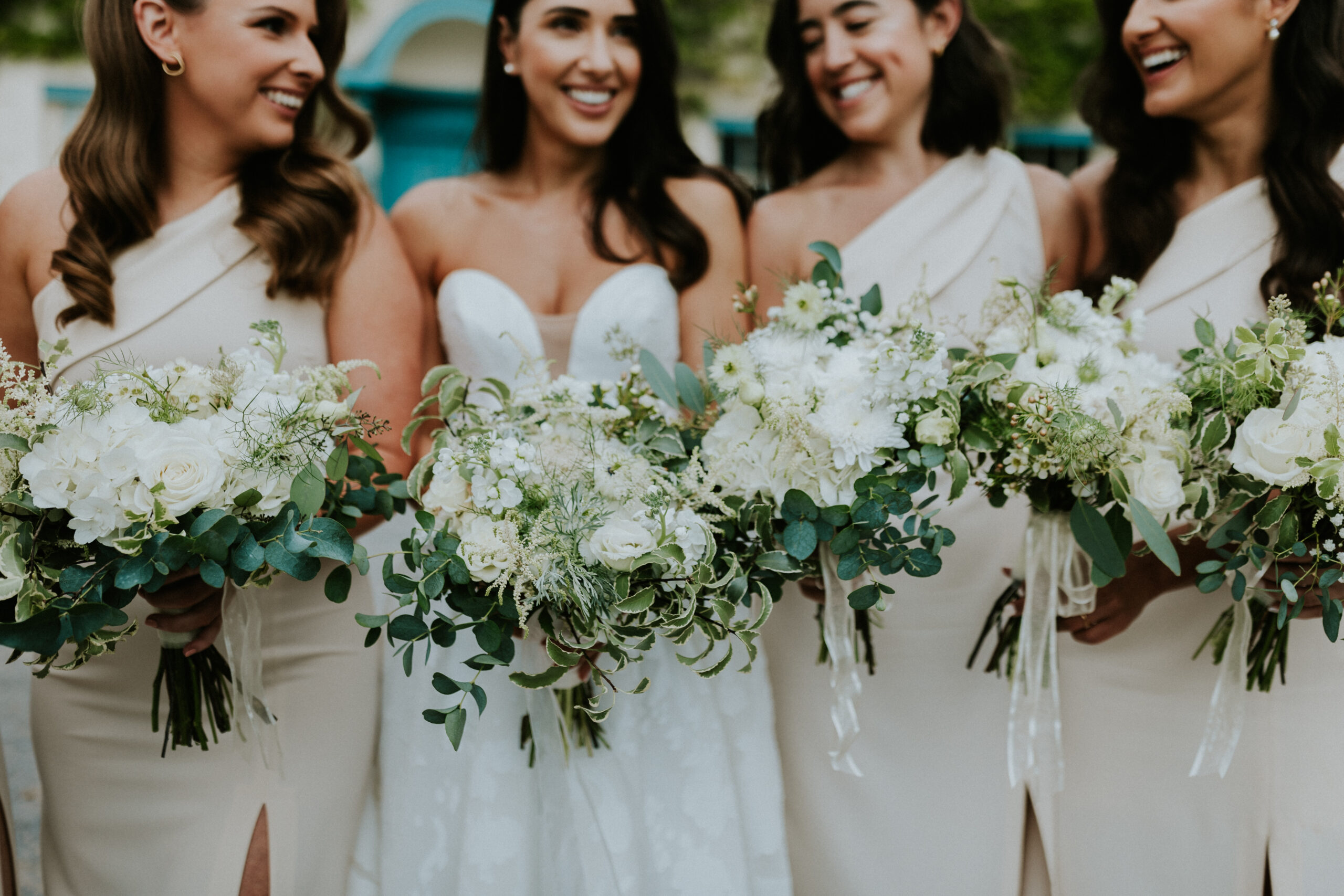 Bride and bridesmaids