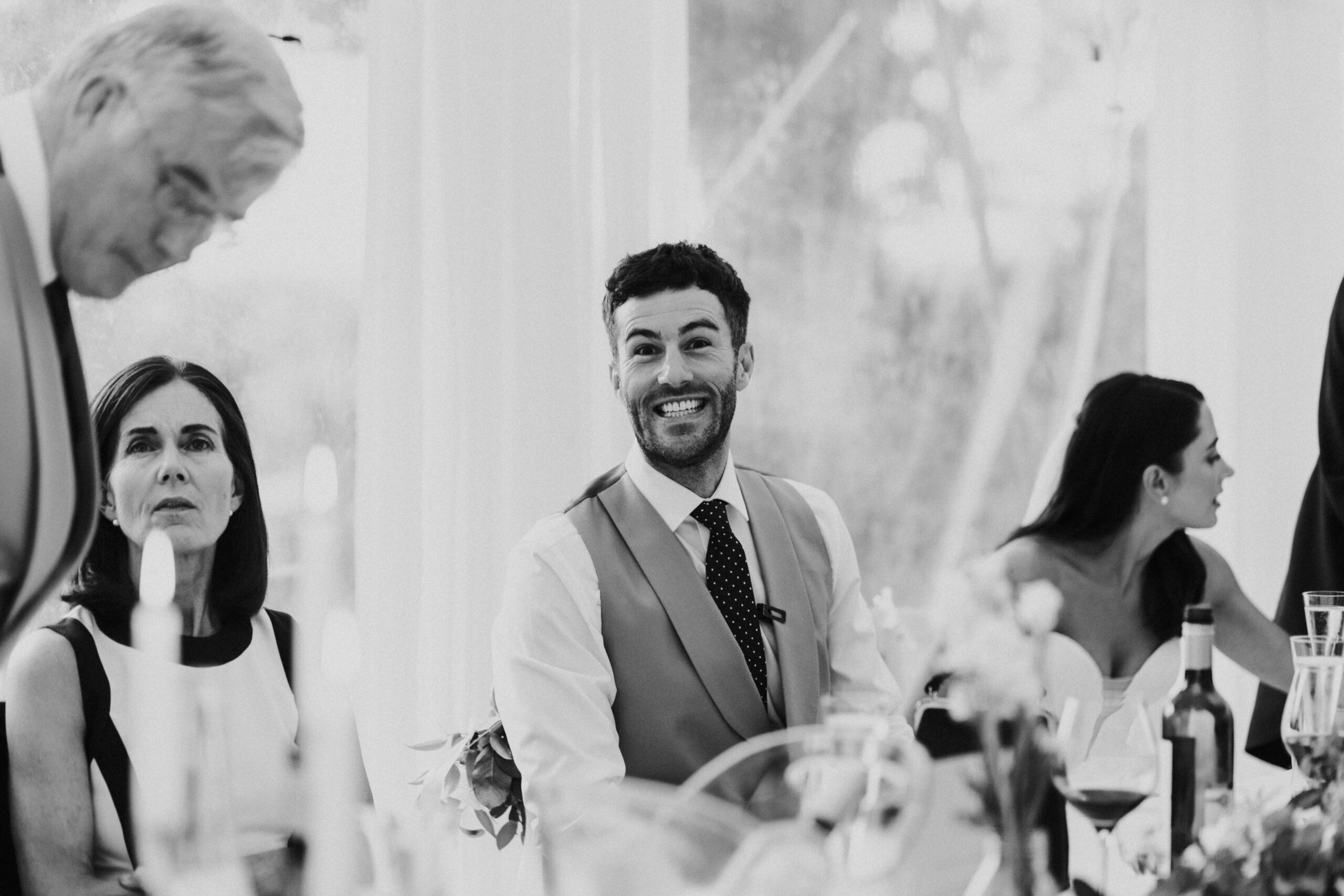 groom smiling