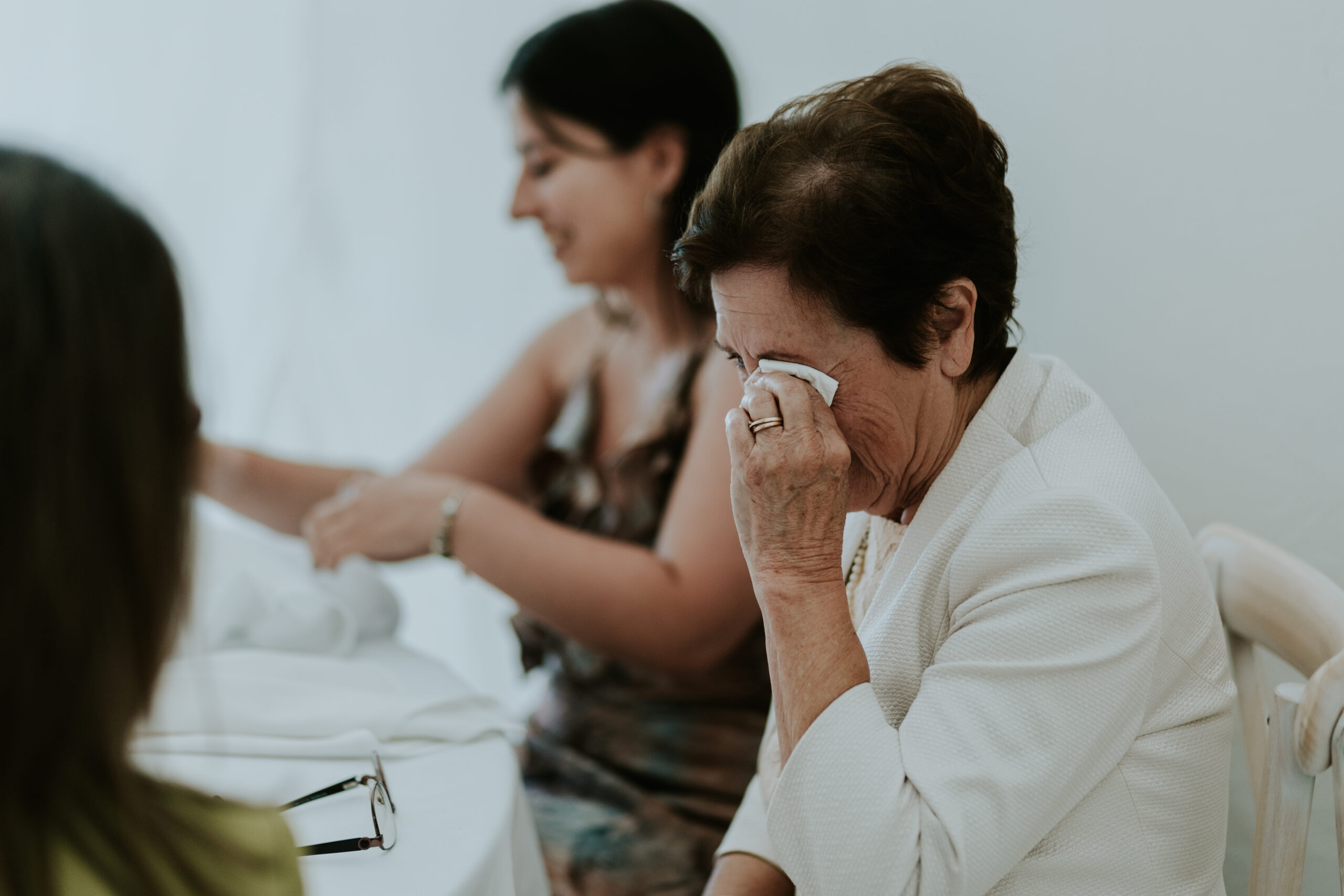 Guest crying during speeches