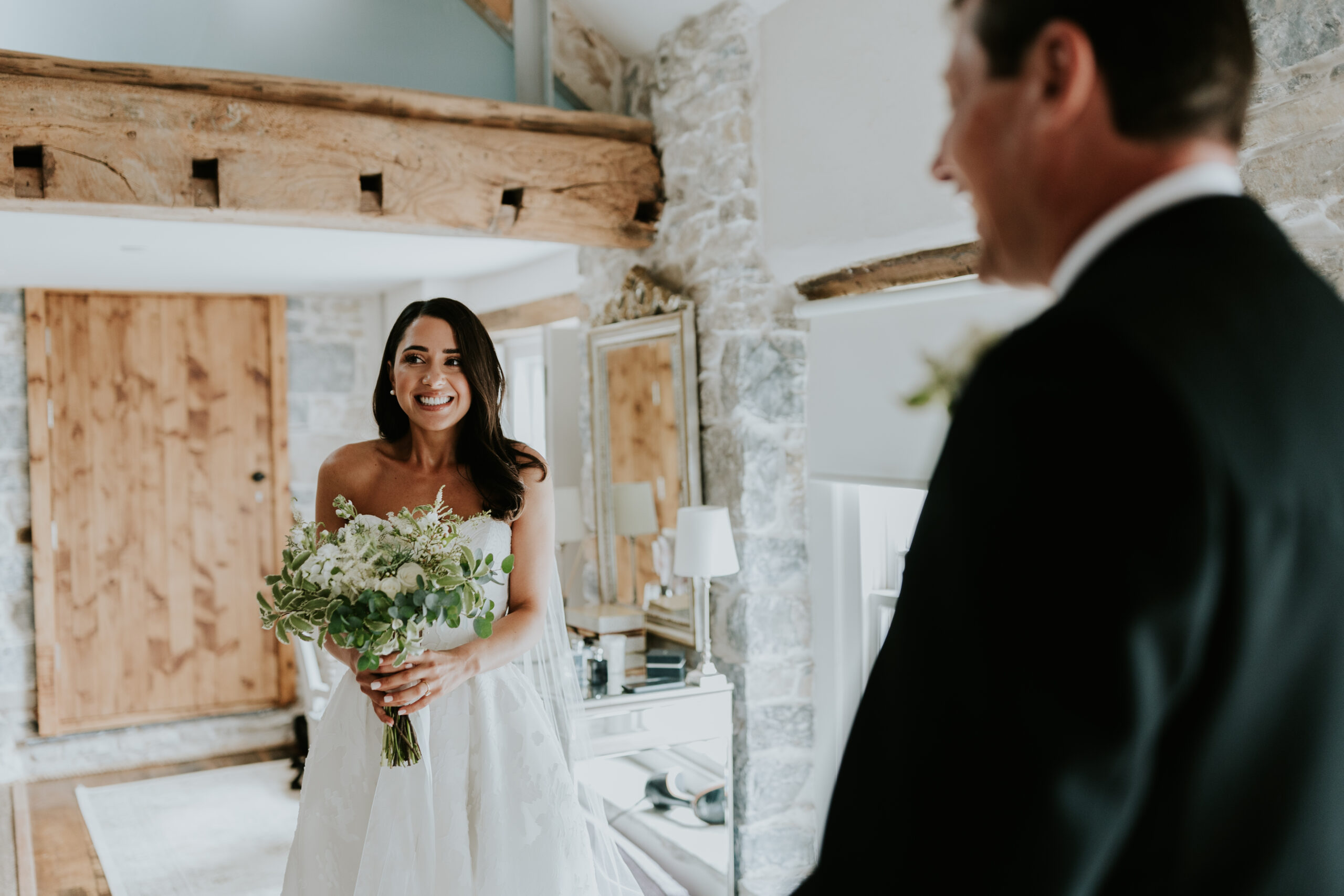 bride smiling 