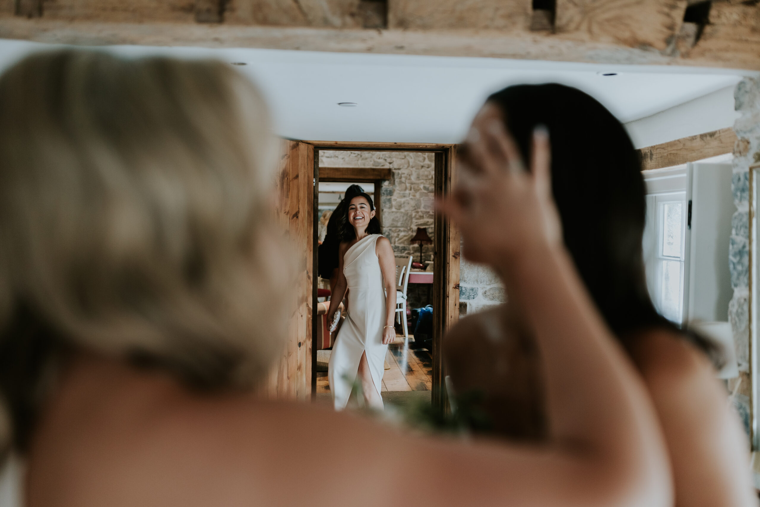 Maid of honour smiling 