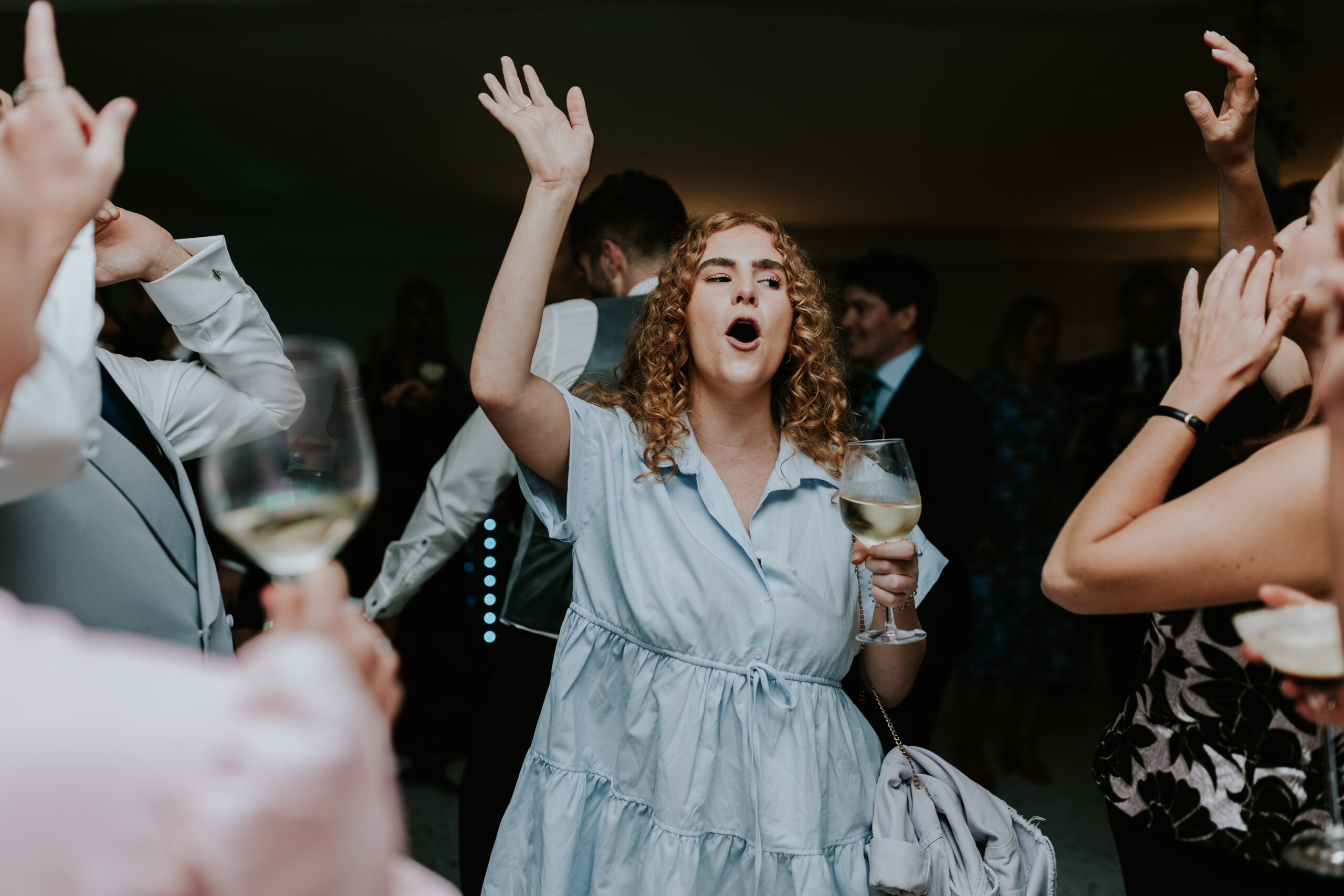 Guests dancing