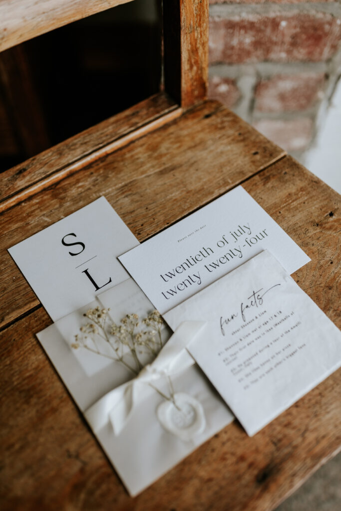 Wedding monochrome Stationary