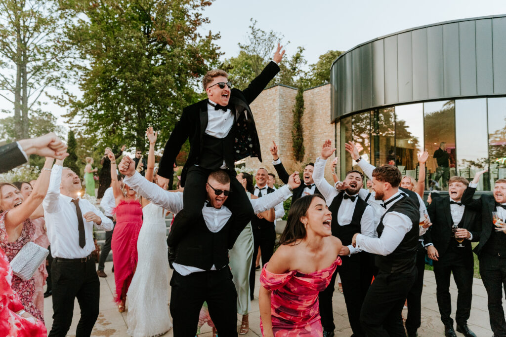 wedding party at sant fried house