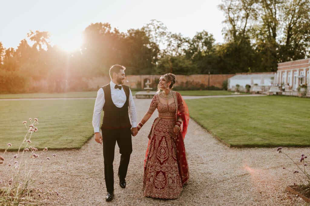 Couple portrait at golden hour